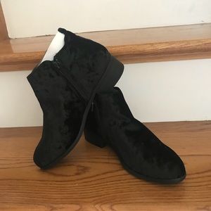 Velvet Black Booties
